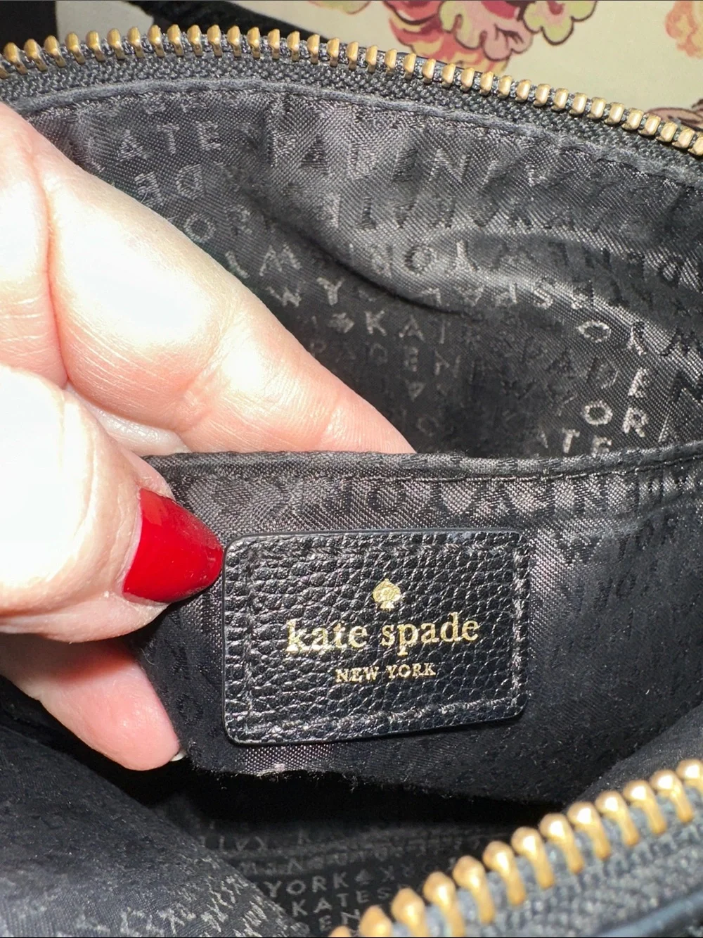 kate spade Black Glitter Mini Riley with Chain-Trim Strap ♠️